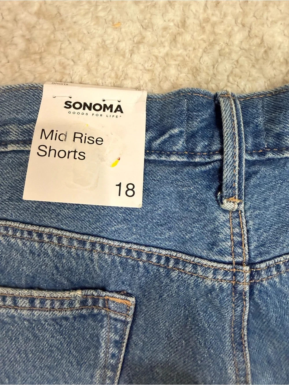 Sonoma Light Blue Mid-Rise Denim Shorts